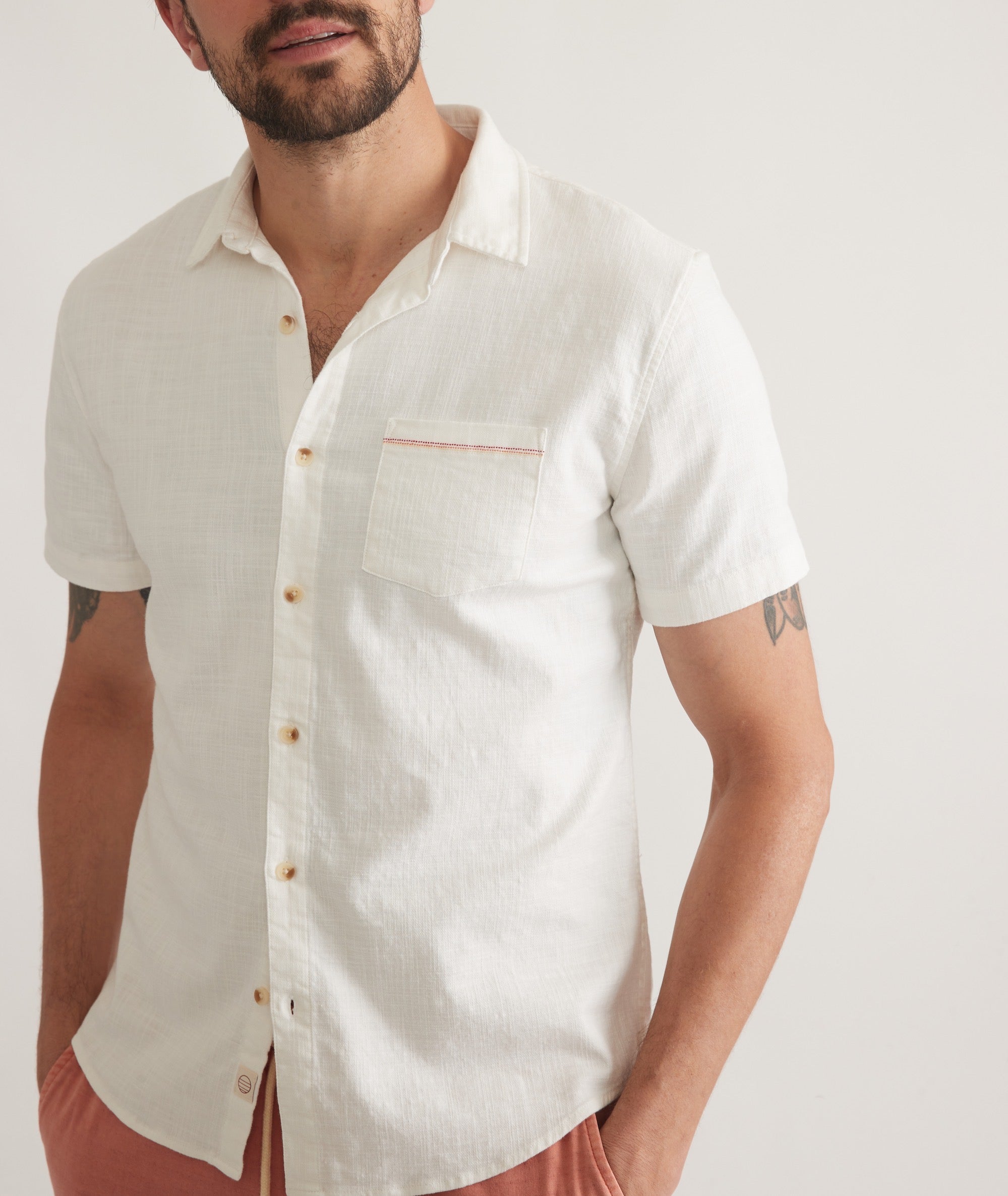 Stretch Selvage Short Sleeve Shirt