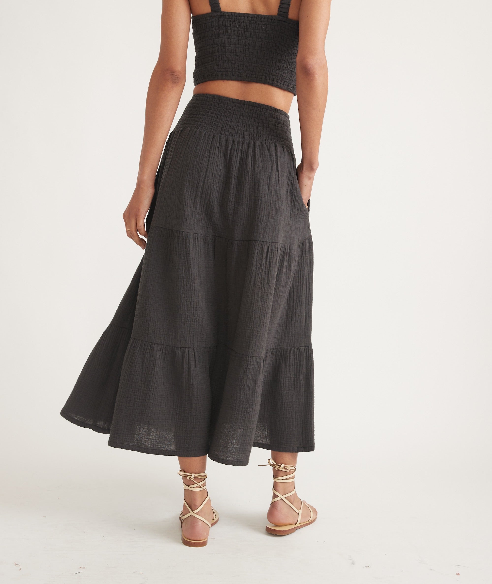 Corinne Double Cloth Maxi Skirt