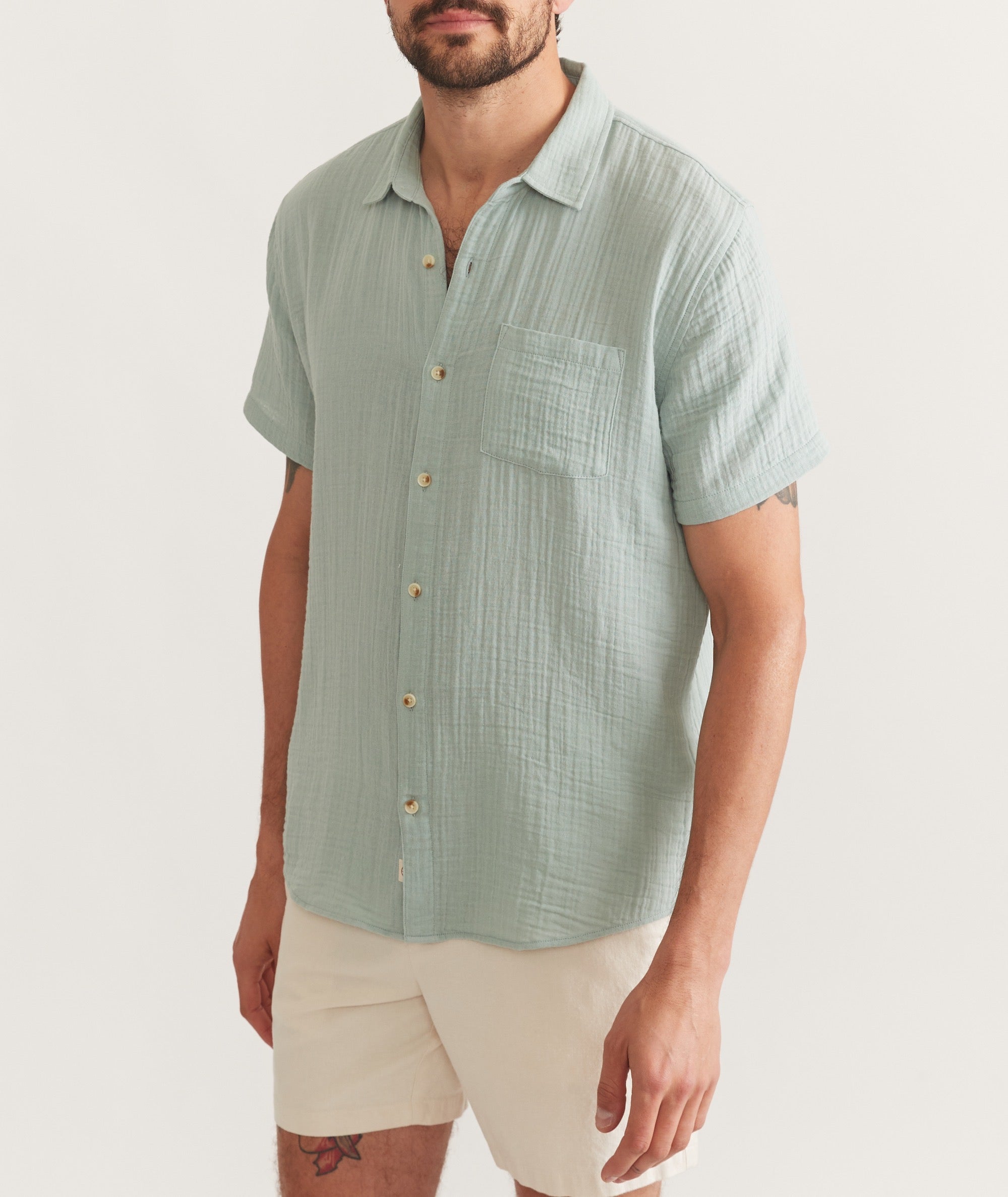 Crinkle Double Cloth Shirt