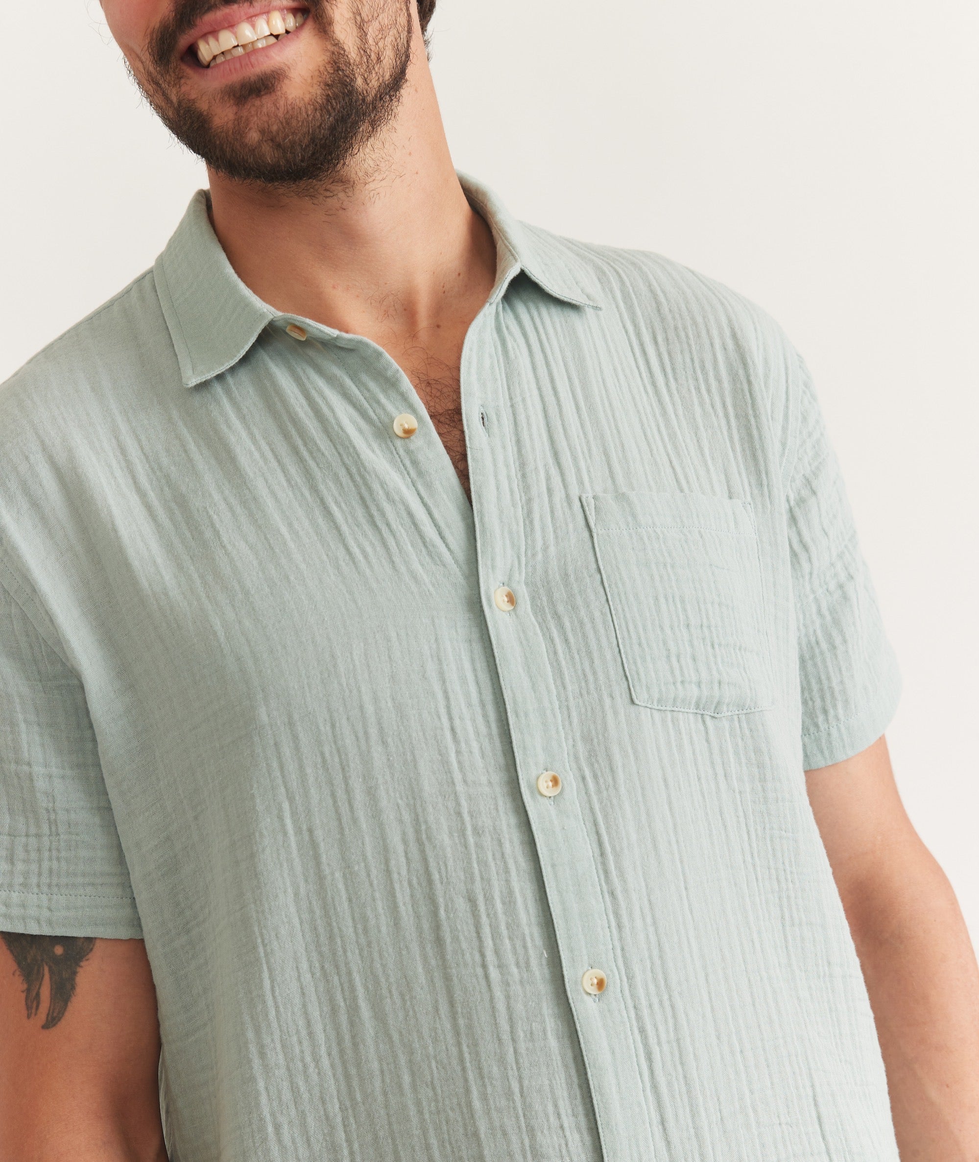 Crinkle Double Cloth Shirt