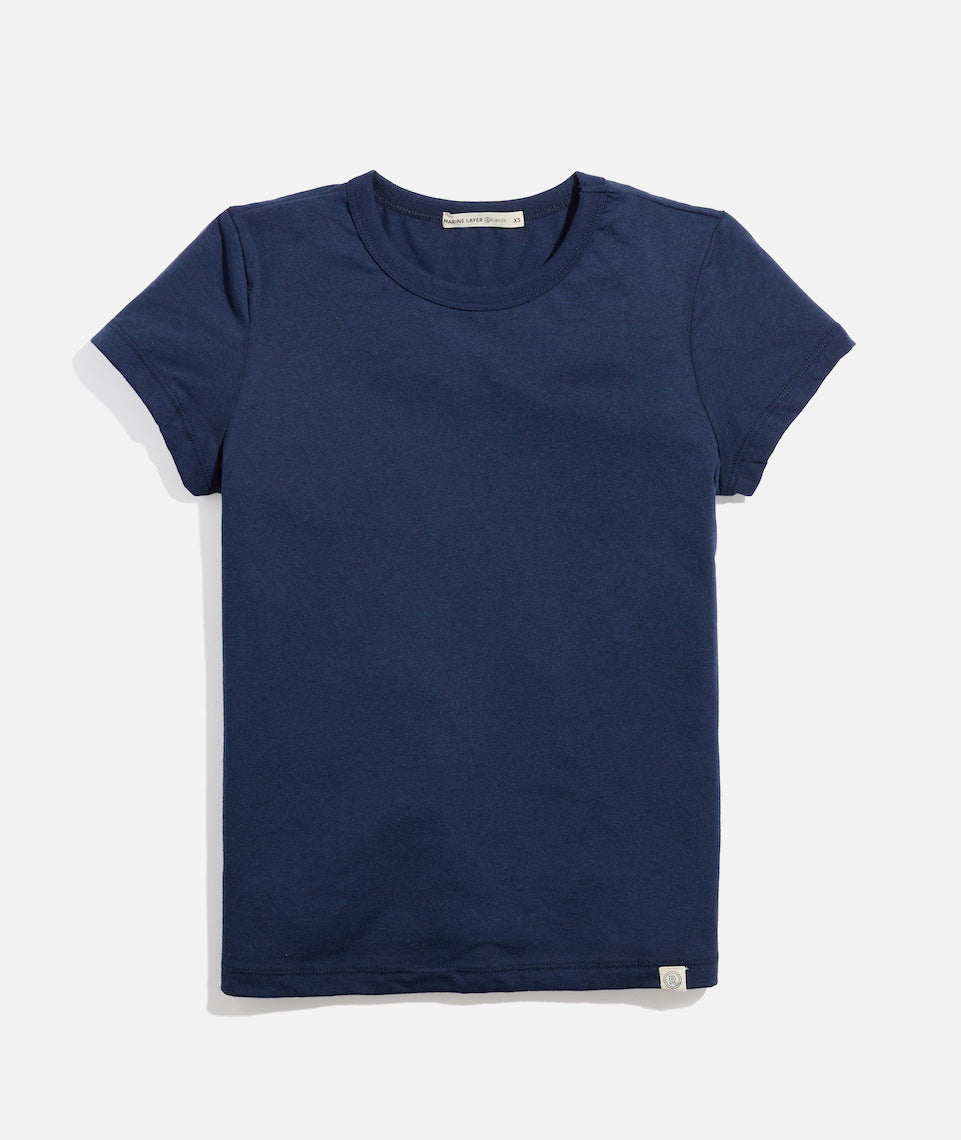 Women's Re-Spun Signature Crew Navy