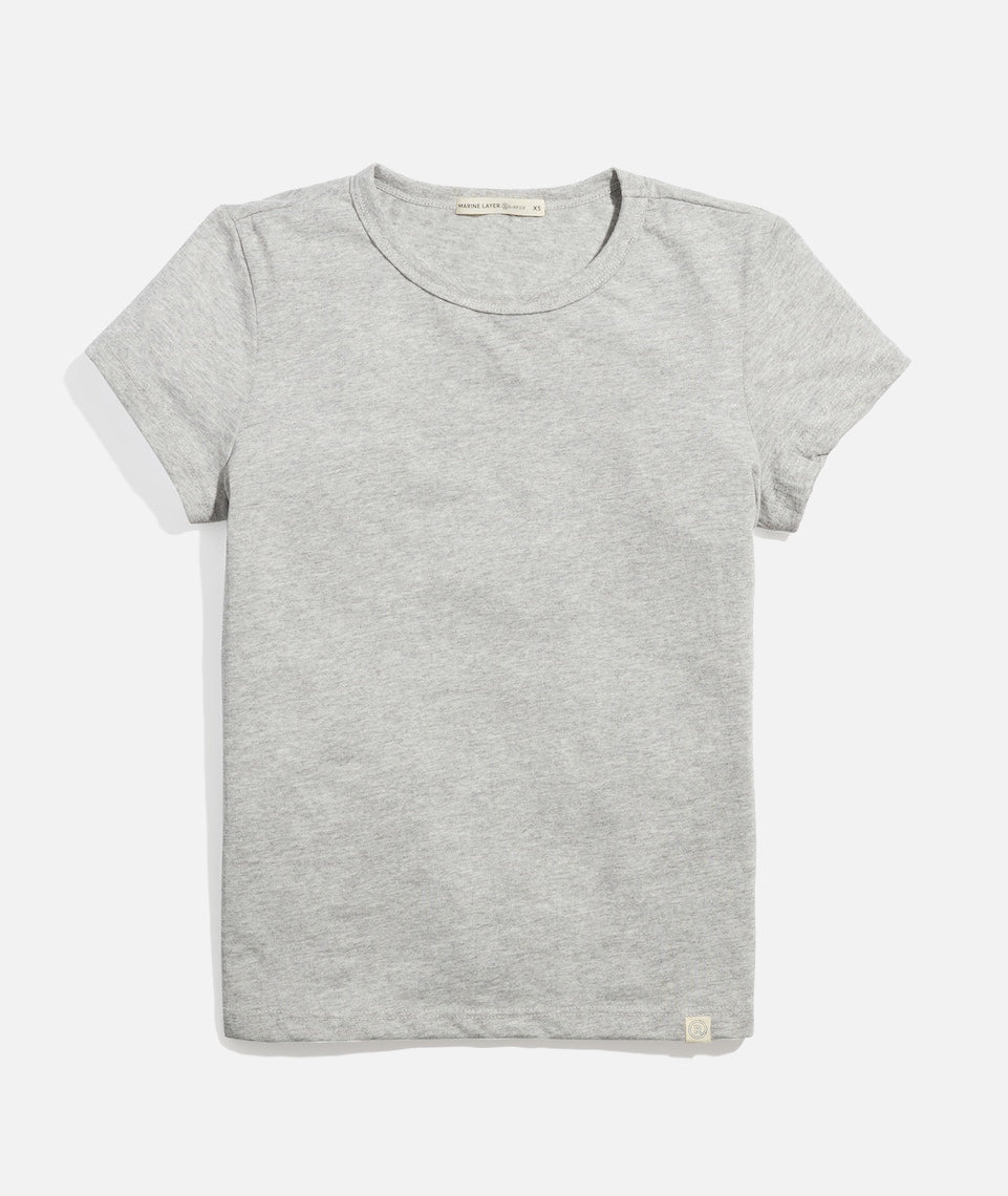 Women's Re-Spun Signature Crew Light Heather Grey