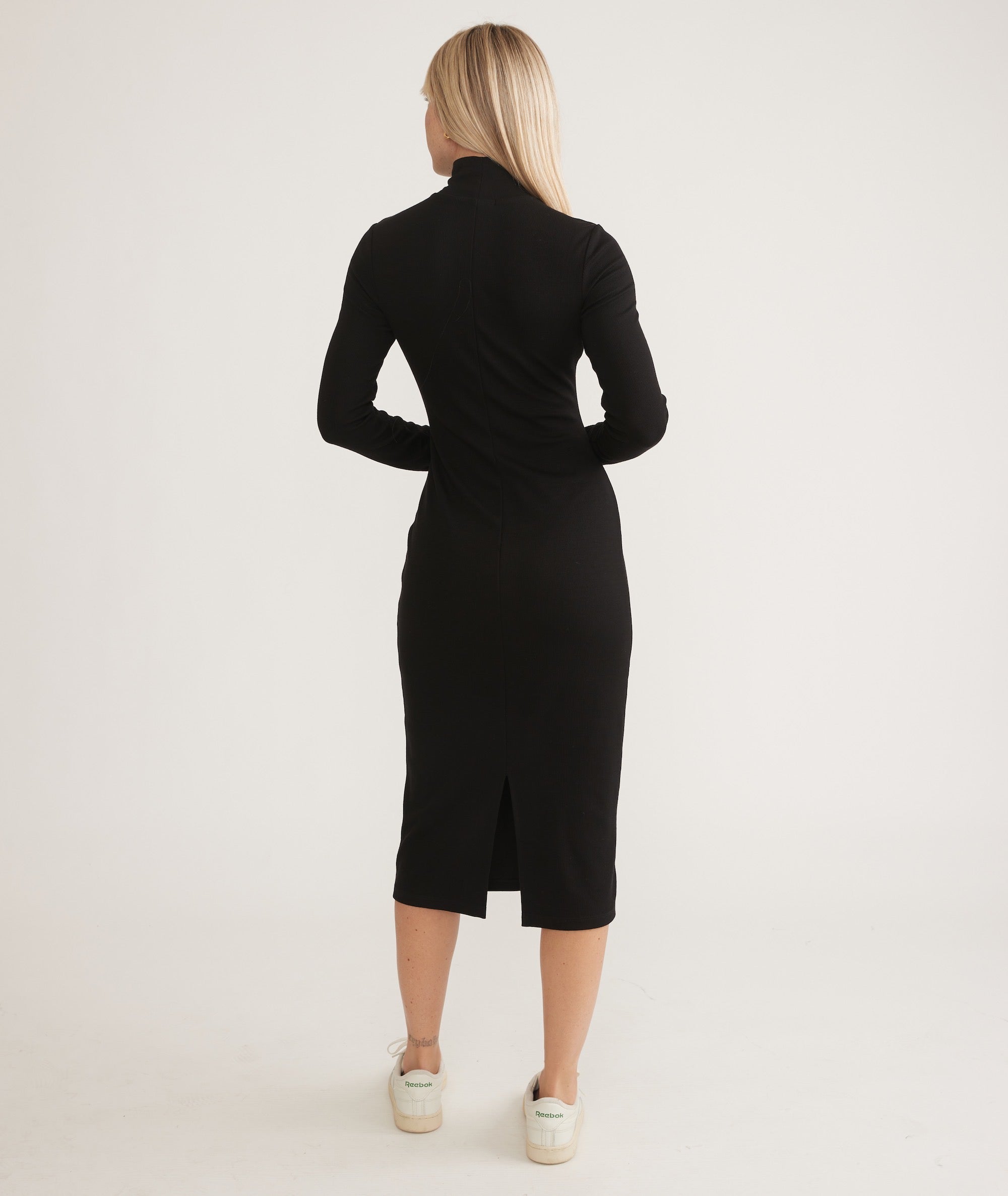 Lexi Rib Turtleneck Midi Dress