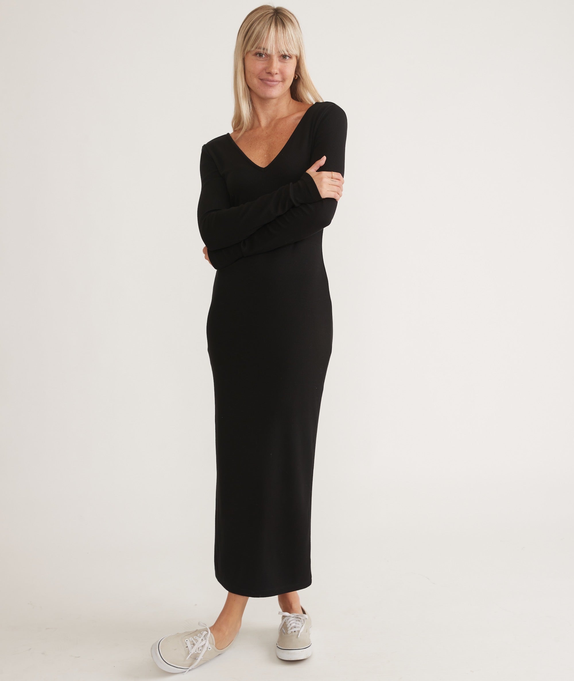 Lexi Rib V-Neck Maxi Dress