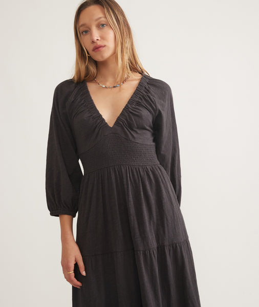 Florence Vintage Slub Midi Dress – Marine Layer
