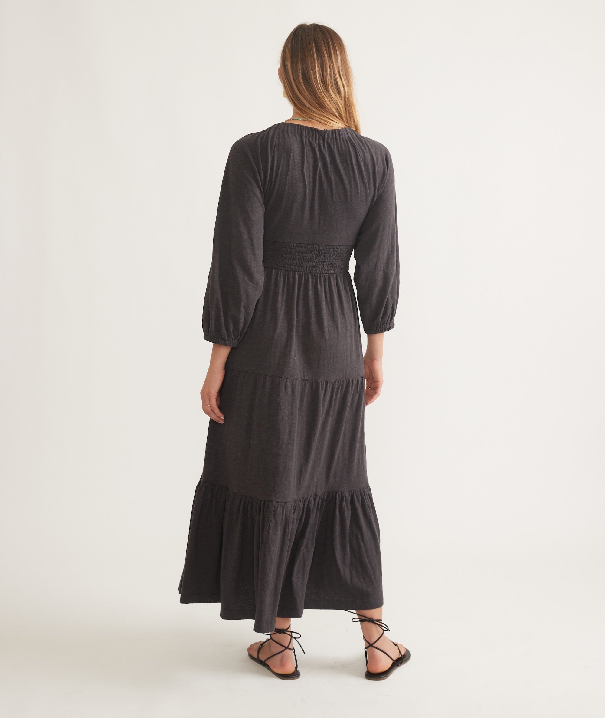 Florence Vintage Slub Midi Dress