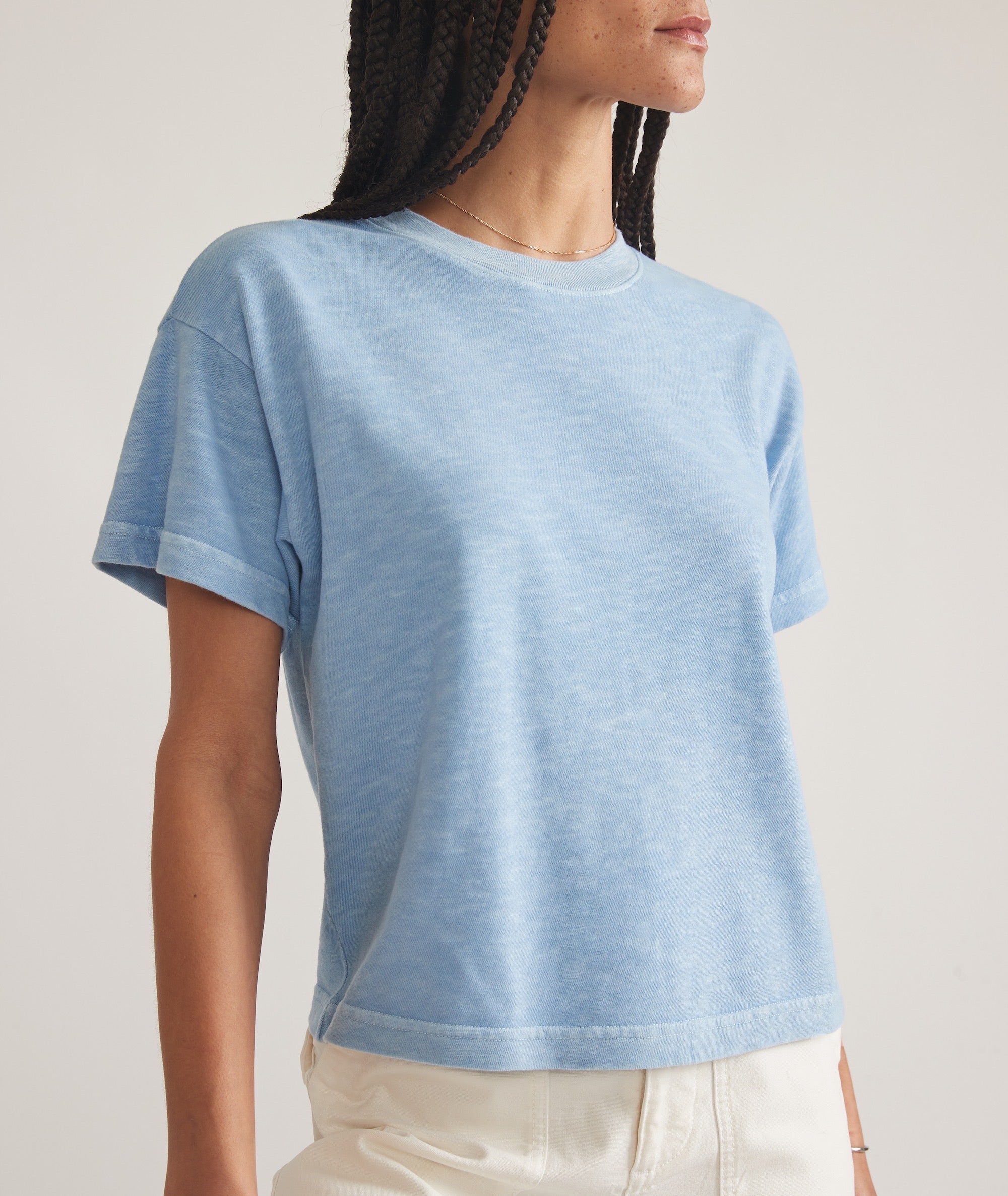 Sadie Vintage Slub Crop Tee