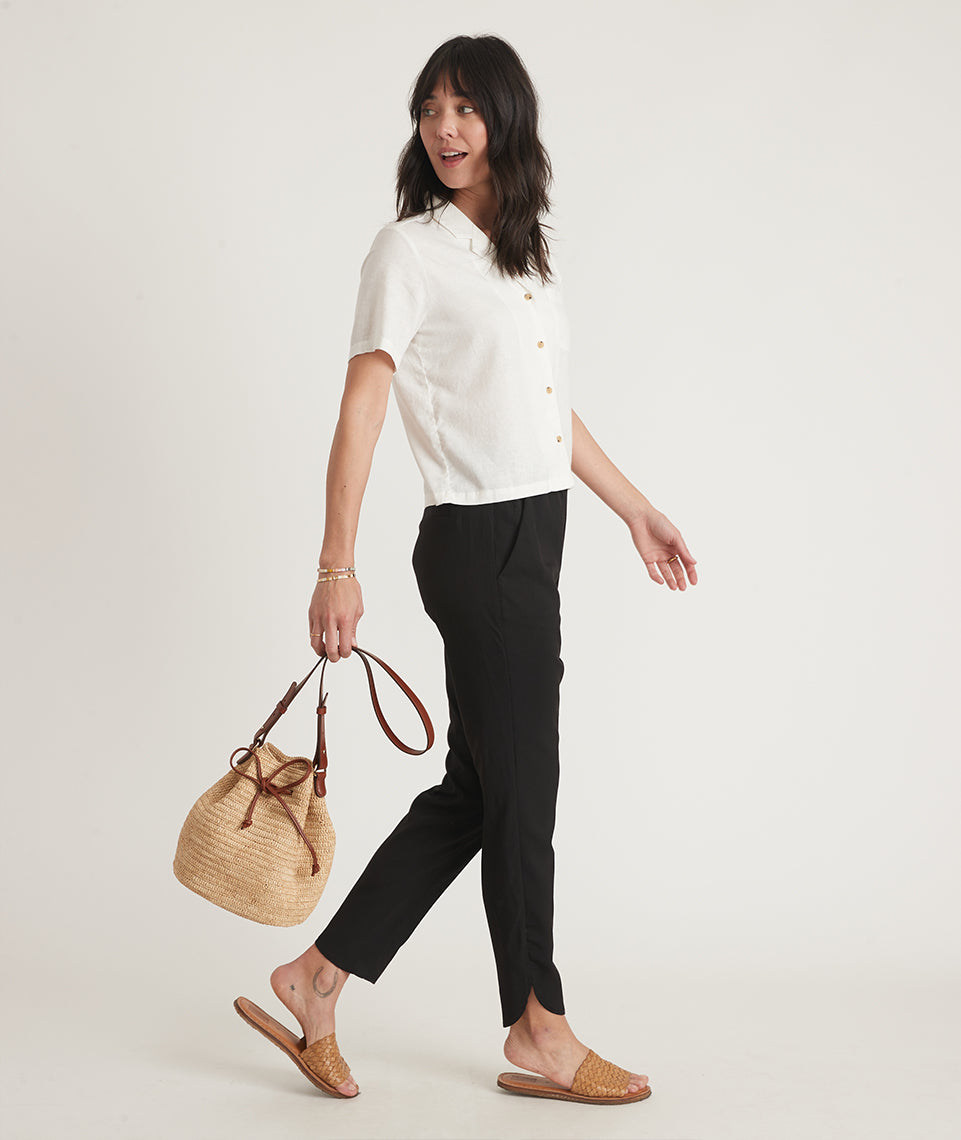 Black Tall Pant in – Allison Marine Re-Spun Petite Layer and