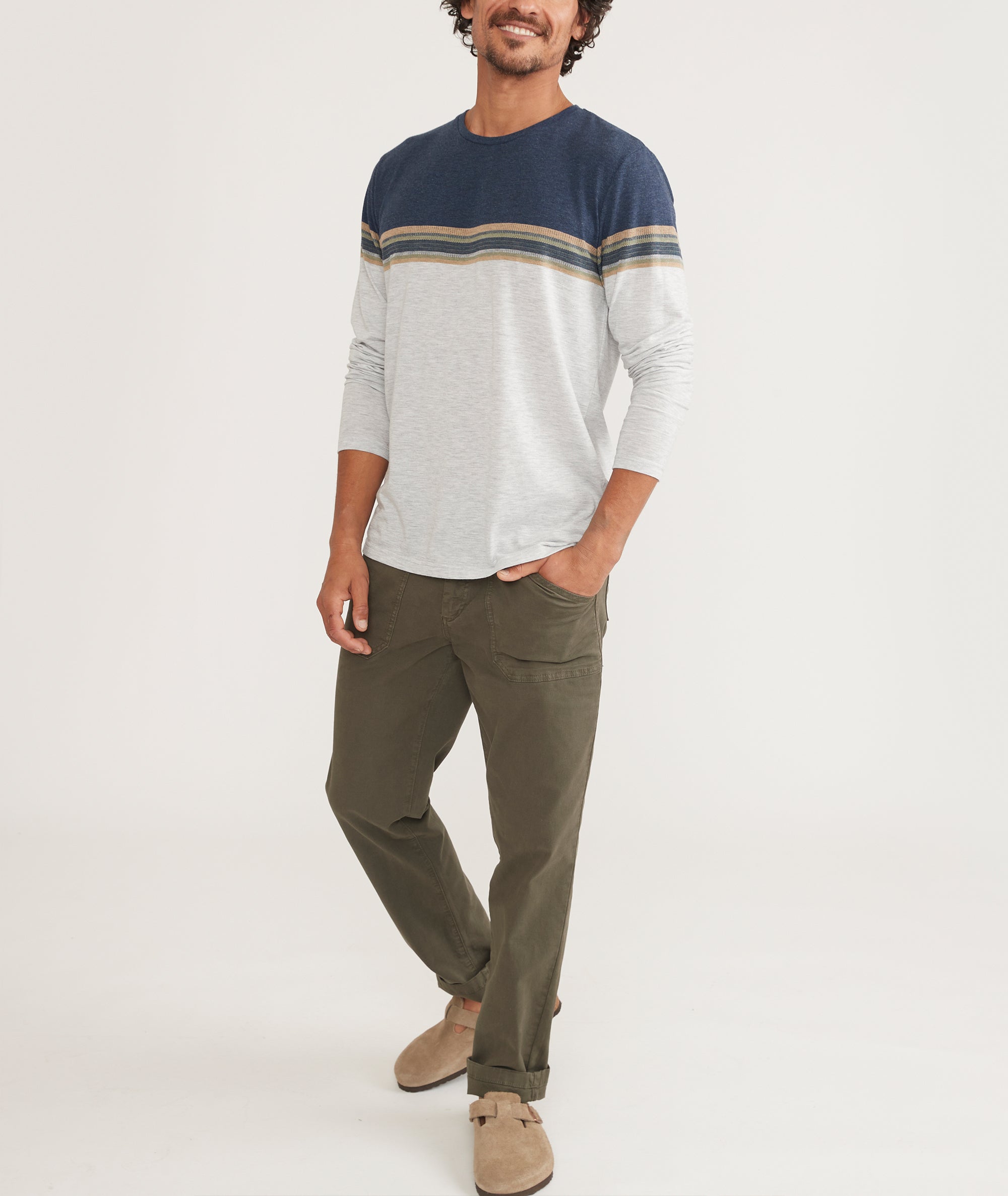 Jacob Long Sleeve Colorblock Tee