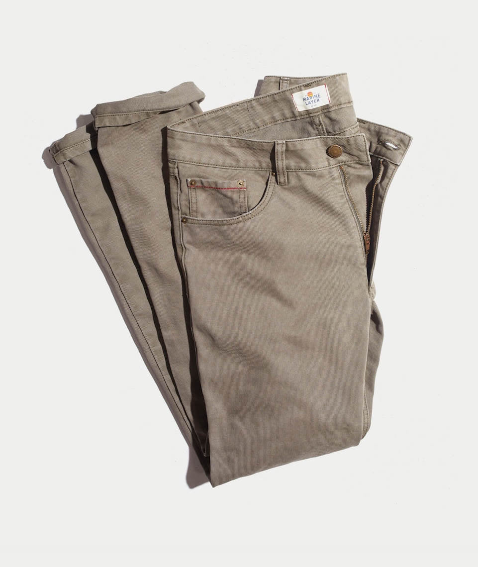 Beck 5 Pocket Pant Worn Olive