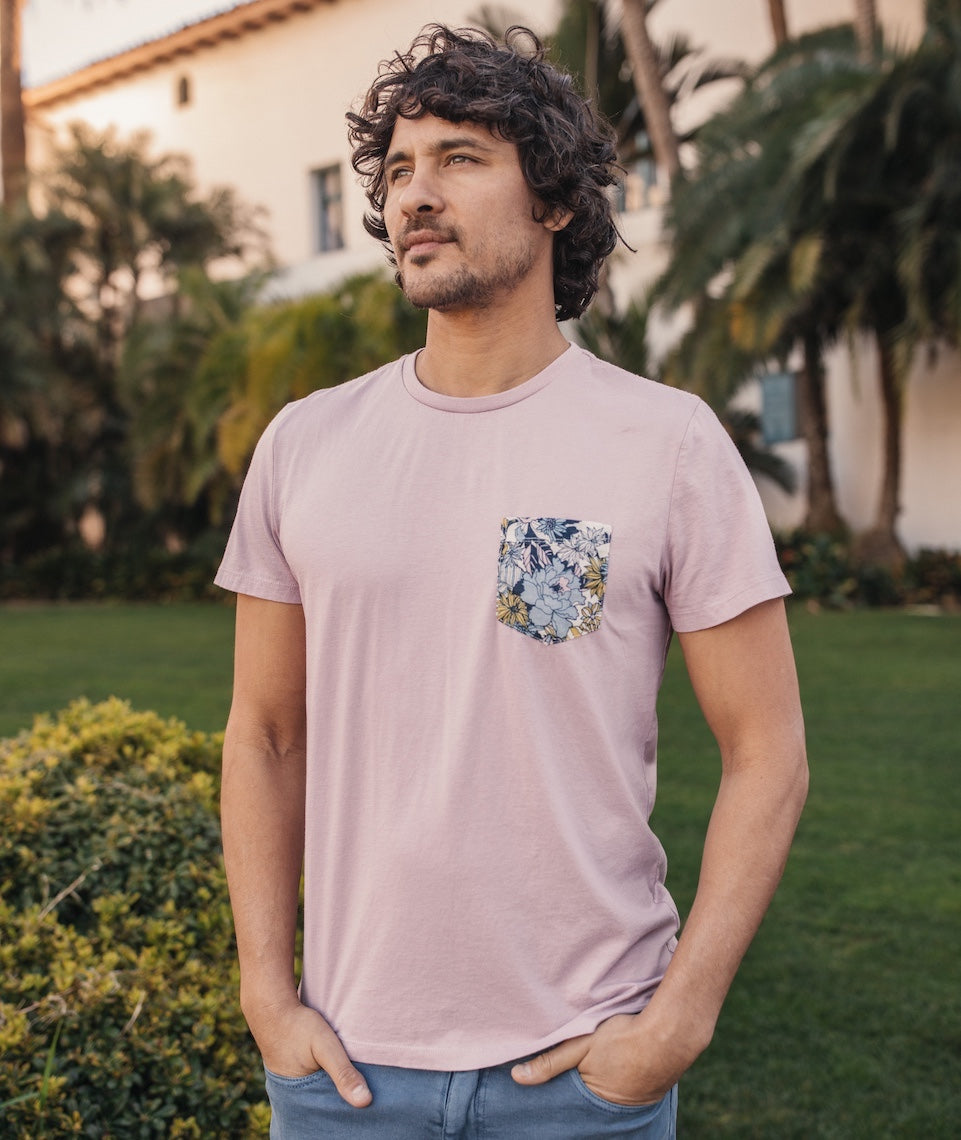 Signature Pocket Tee Mauve Shadows