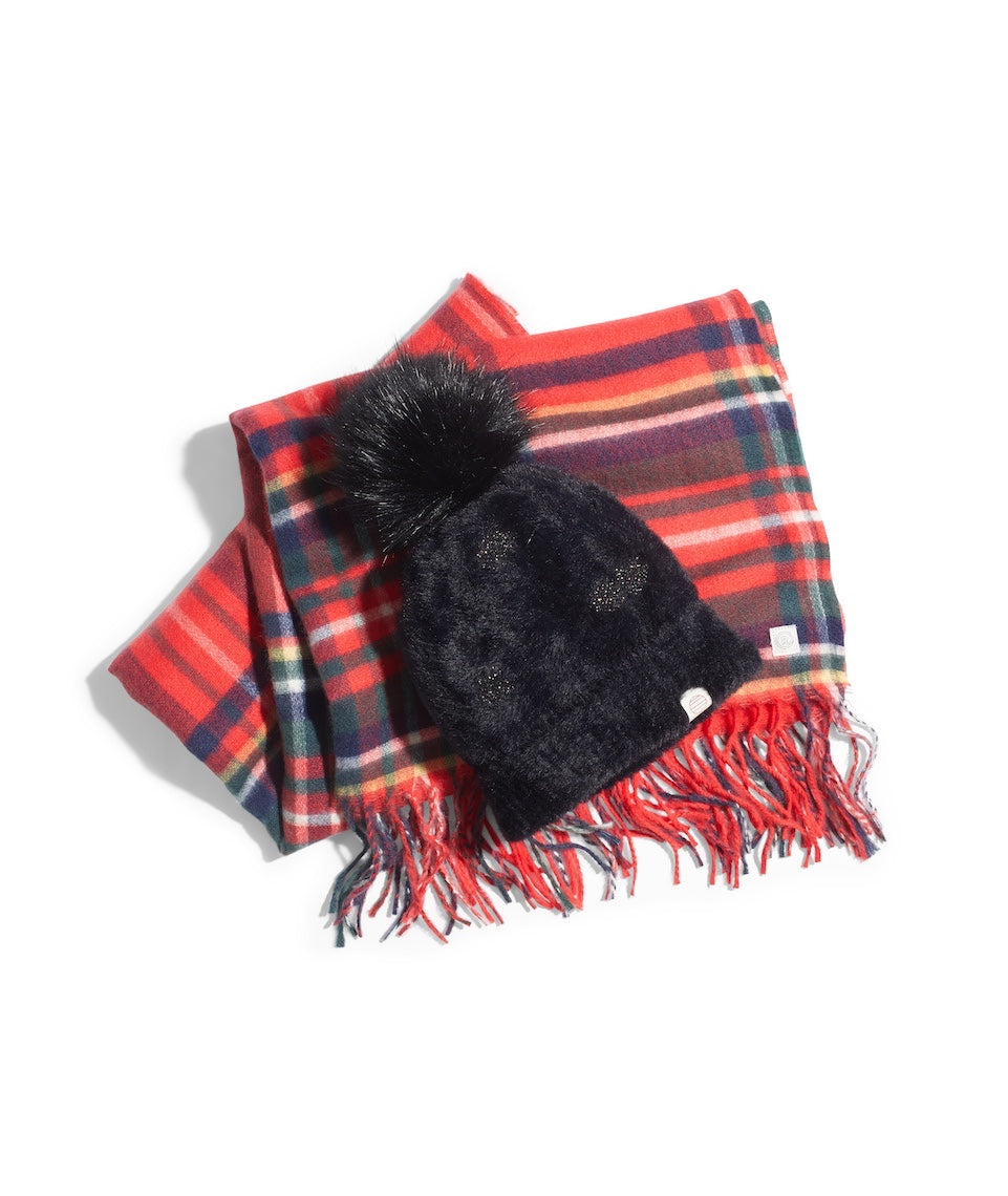 Scotland Scarf in Holiday Red Plaid