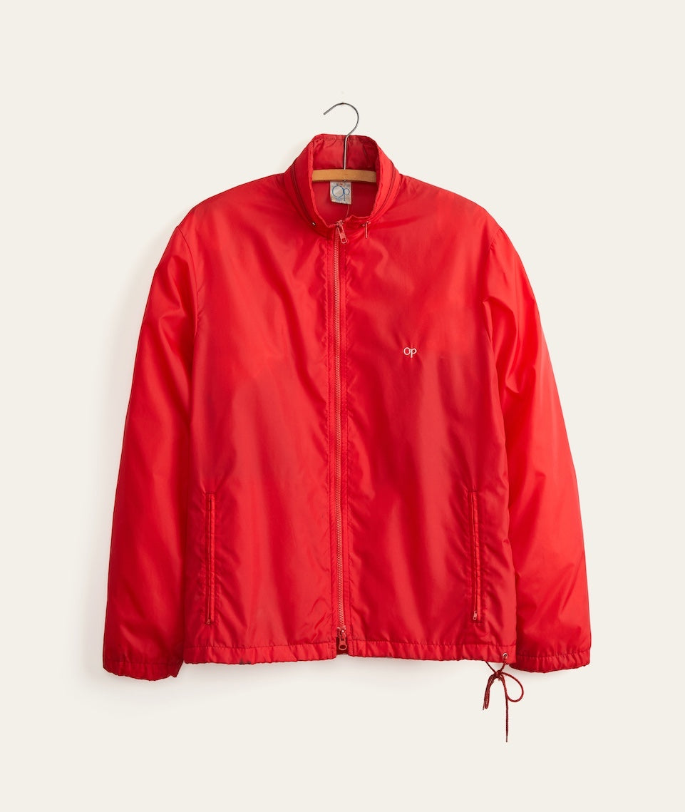 OP Zip front Windbreaker in Red