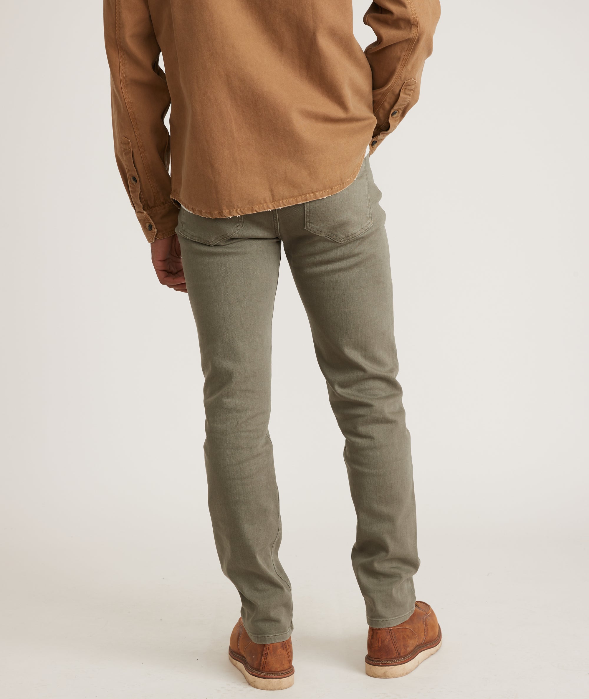 Pant in Olive Faded Slim Marine Layer 5 Pocket – Fit