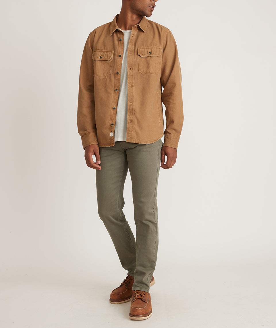 Olive Pocket Fit Marine Slim Faded – Pant in Layer 5