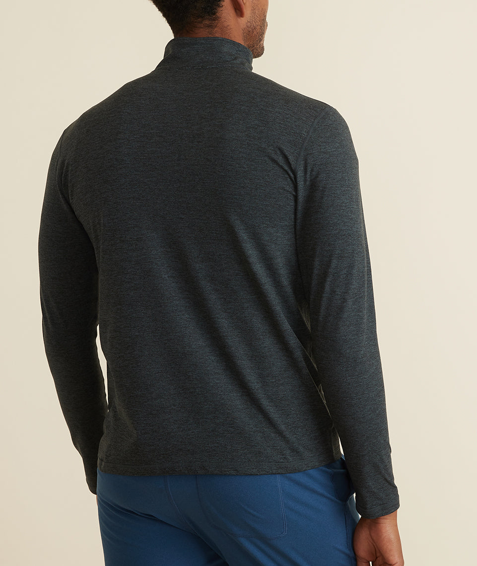 Men's Re-Spun Sport Quarter Zip Charcoal