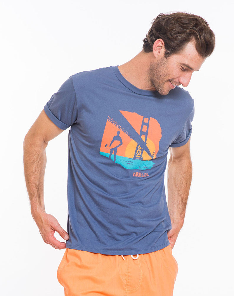 Fort Point Graphic Tee - Mid Blue