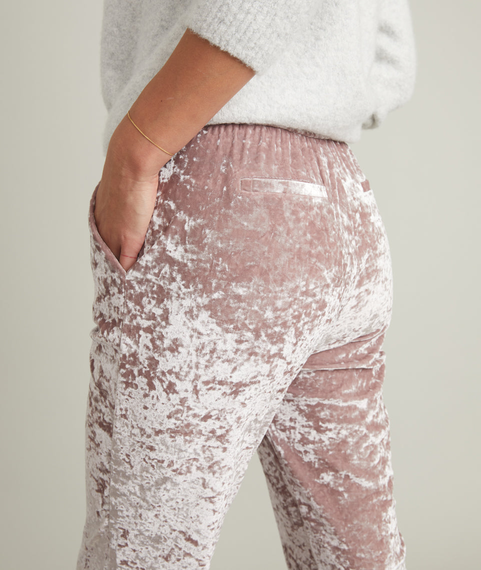 Allison Pant Mauve Crushed Velour