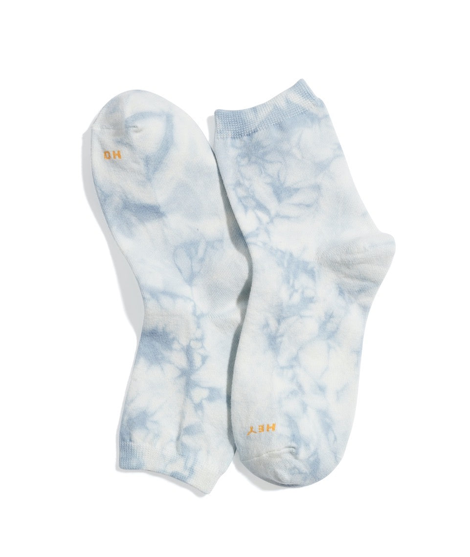 Ankle Sock in Blue Tie Dye