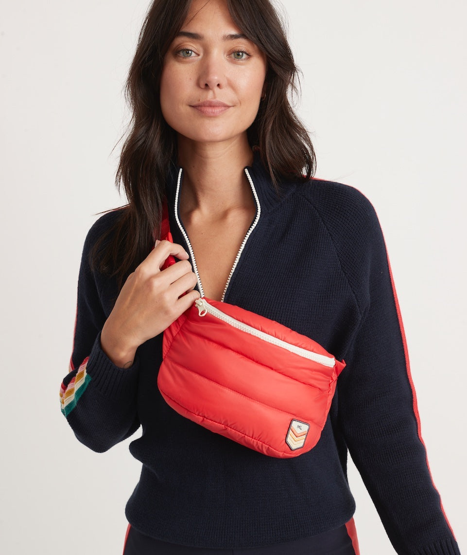 Puffer Fanny Pack in Red