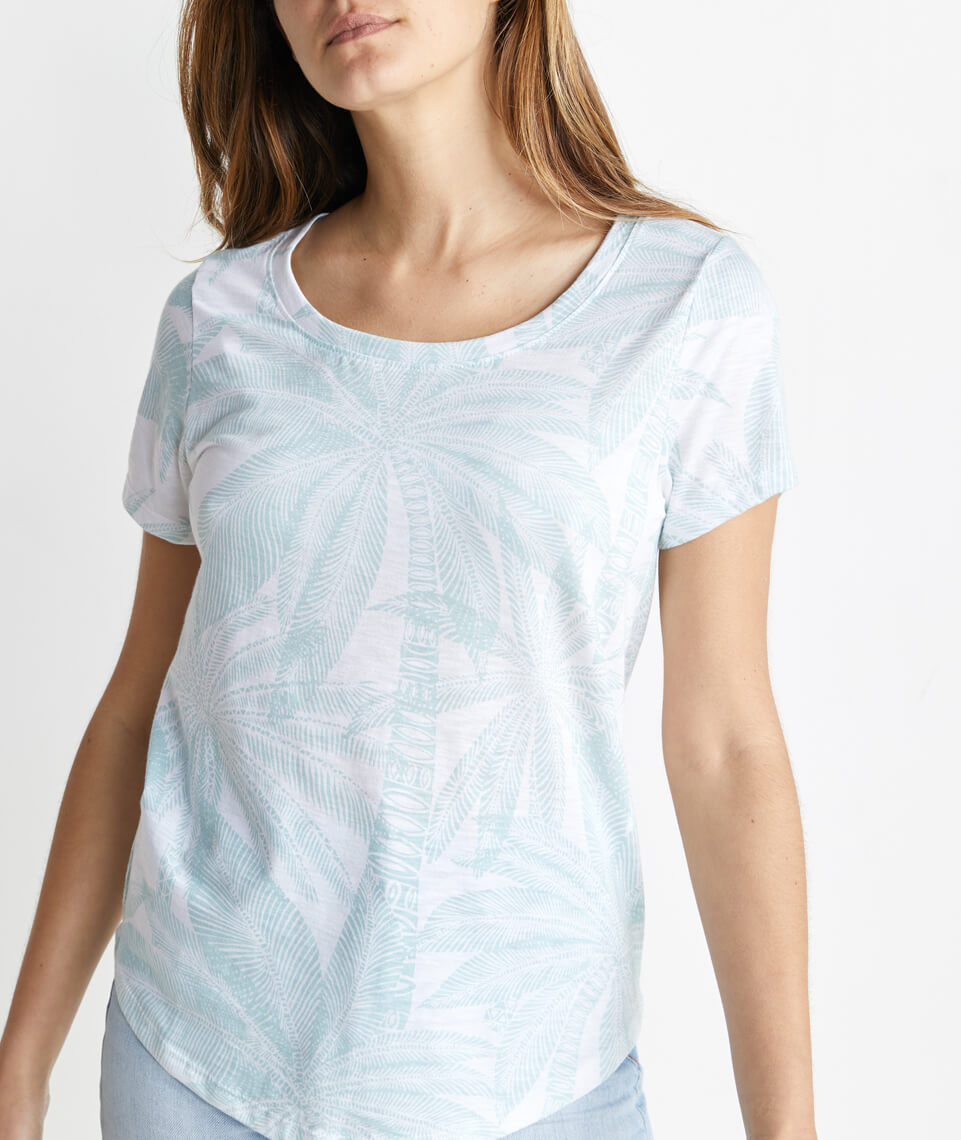 Boyfriend Tee Palm Geo Print