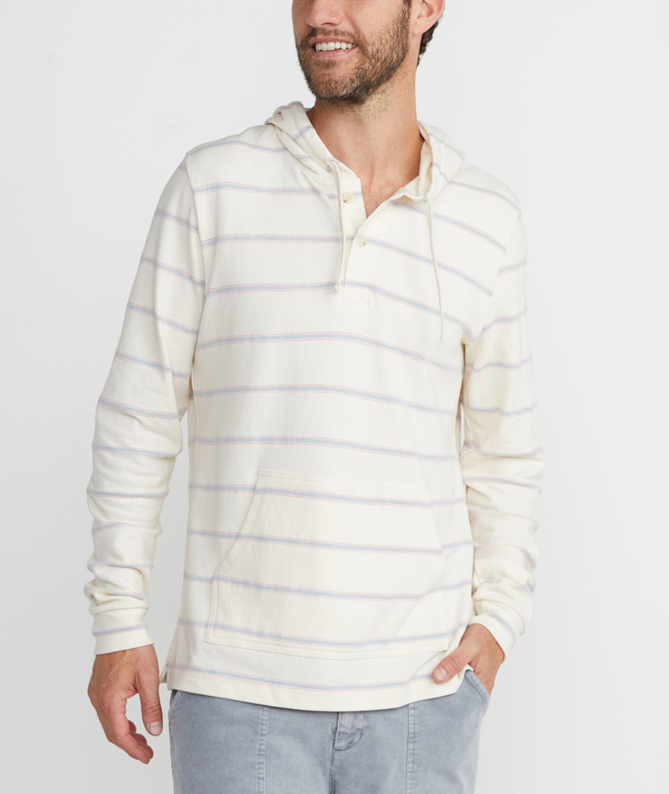 Beach Hoodie Natural Stripe