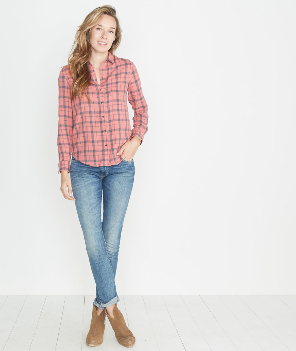 Becca Plaid Button Down