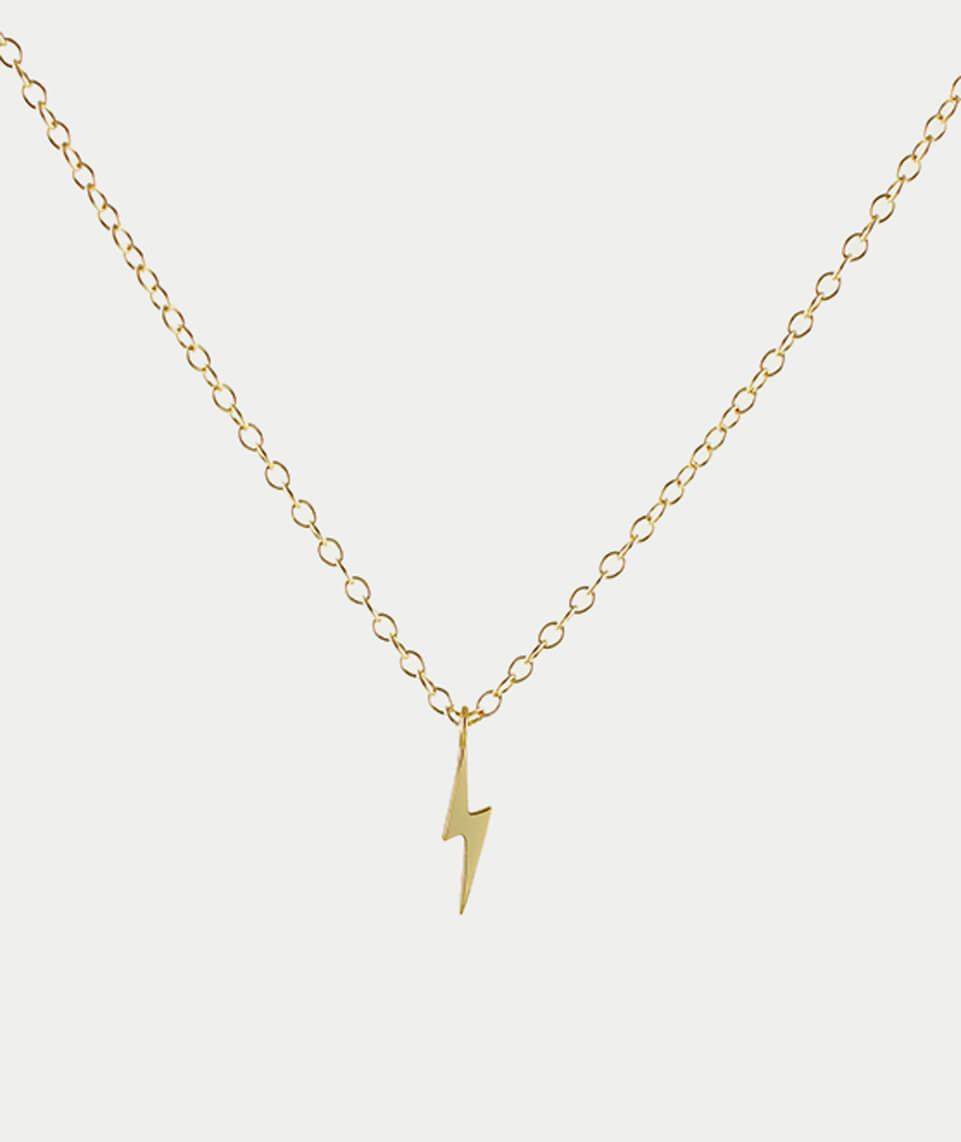 Kris Nations Solid Bolt Charm Necklace