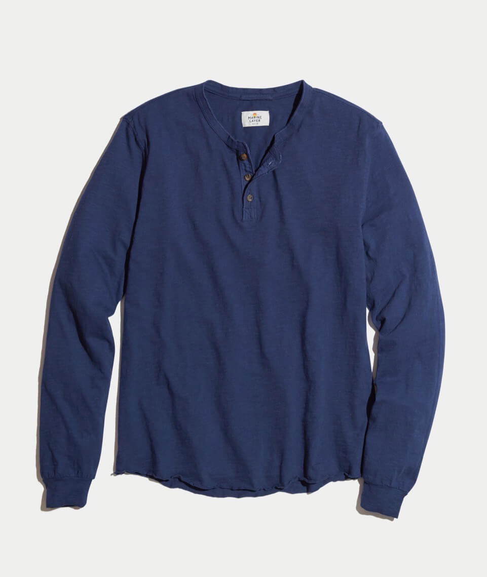 Lightweight Henley Navy