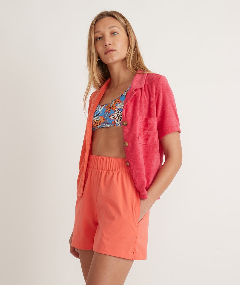 Canyon Sport Short in Coral Layer Hot – Marine