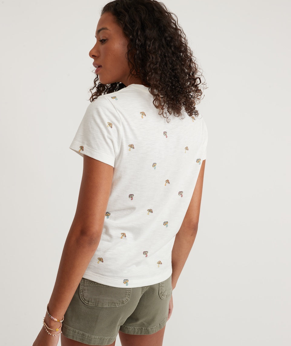 Classic Crew Tee Mushroom Print