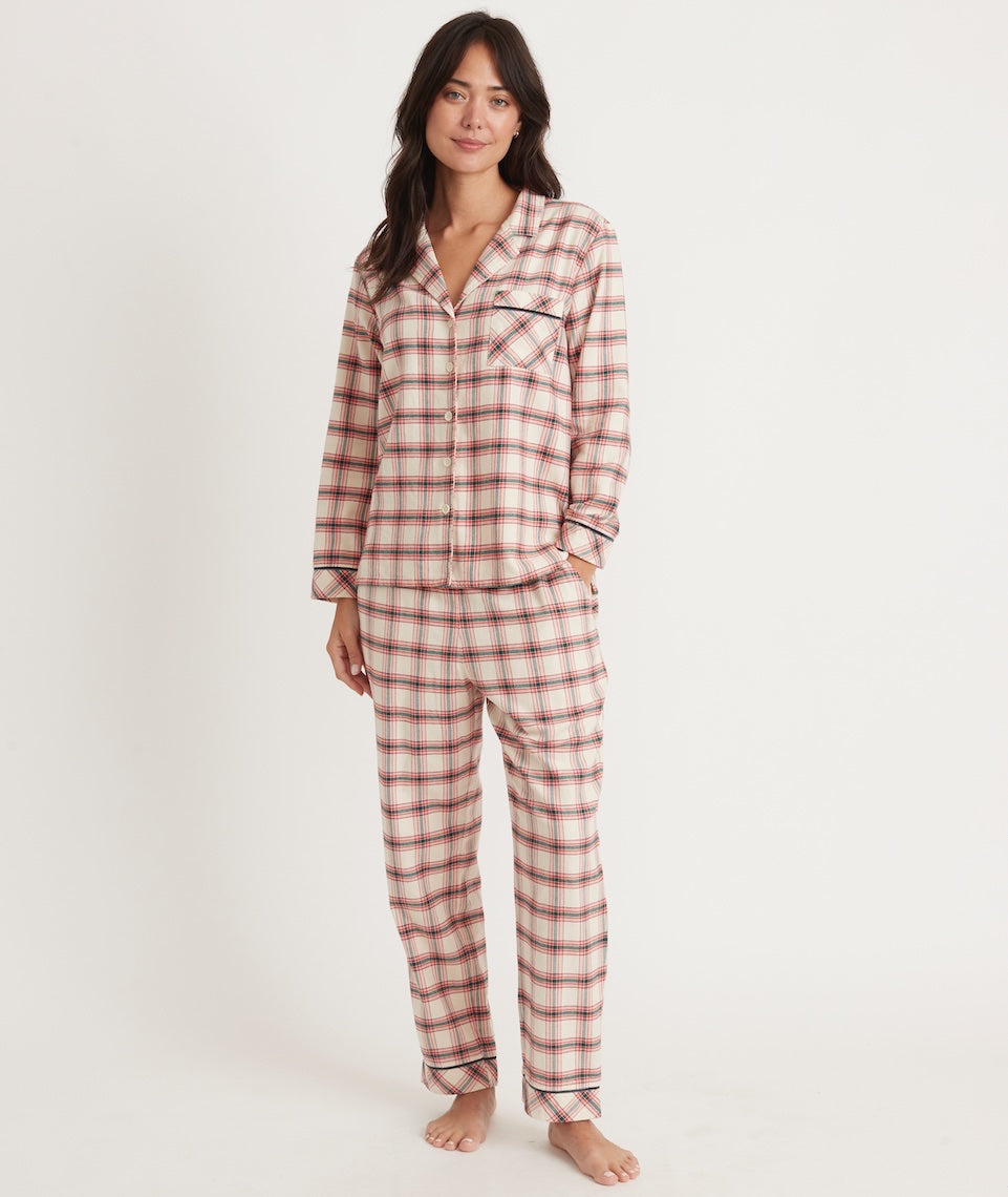 Classic PJ Top in Red Plaid – Marine Layer
