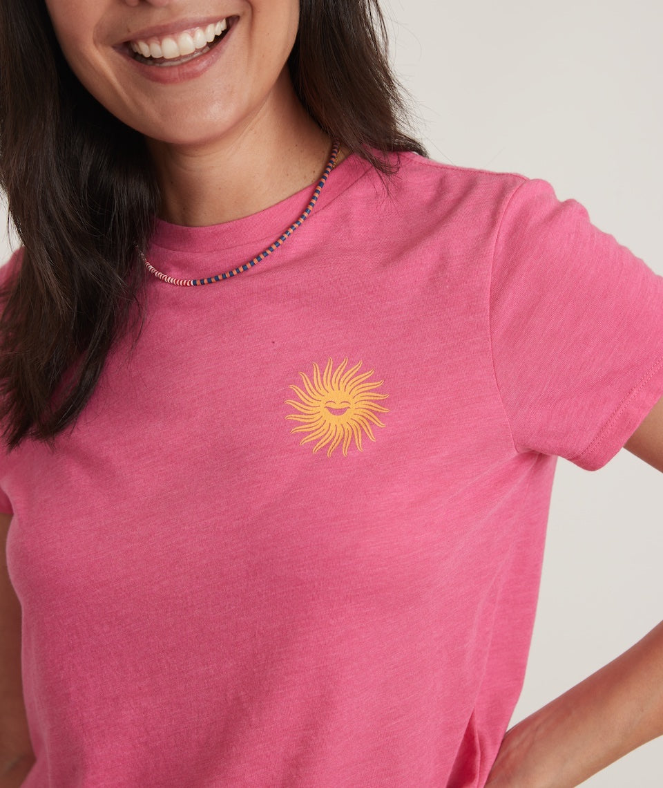 Crop Graphic Tee Sun