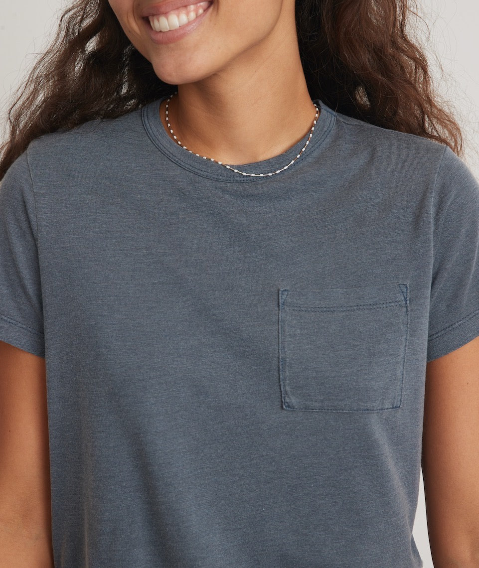 Crop Pocket Tee Parisian Night