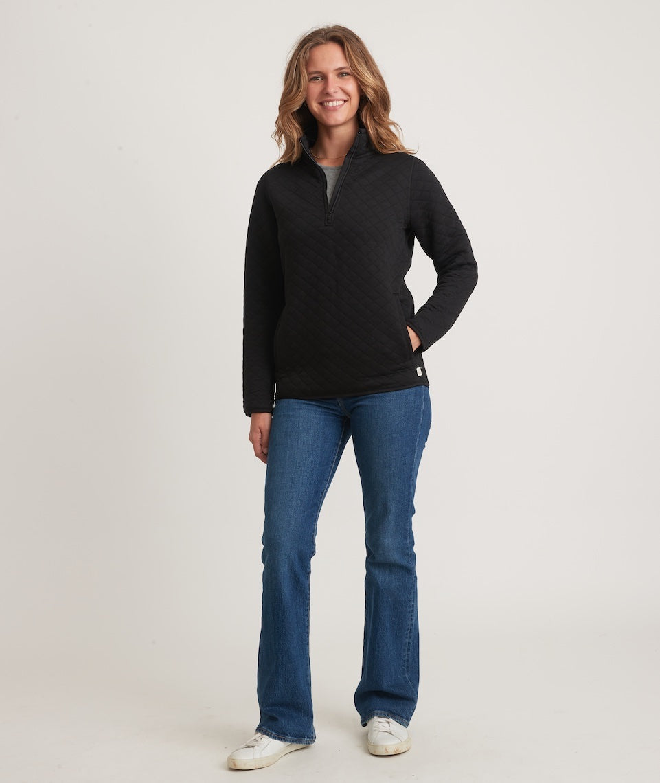 Women's Corbet Quarter Zip Pullover Black