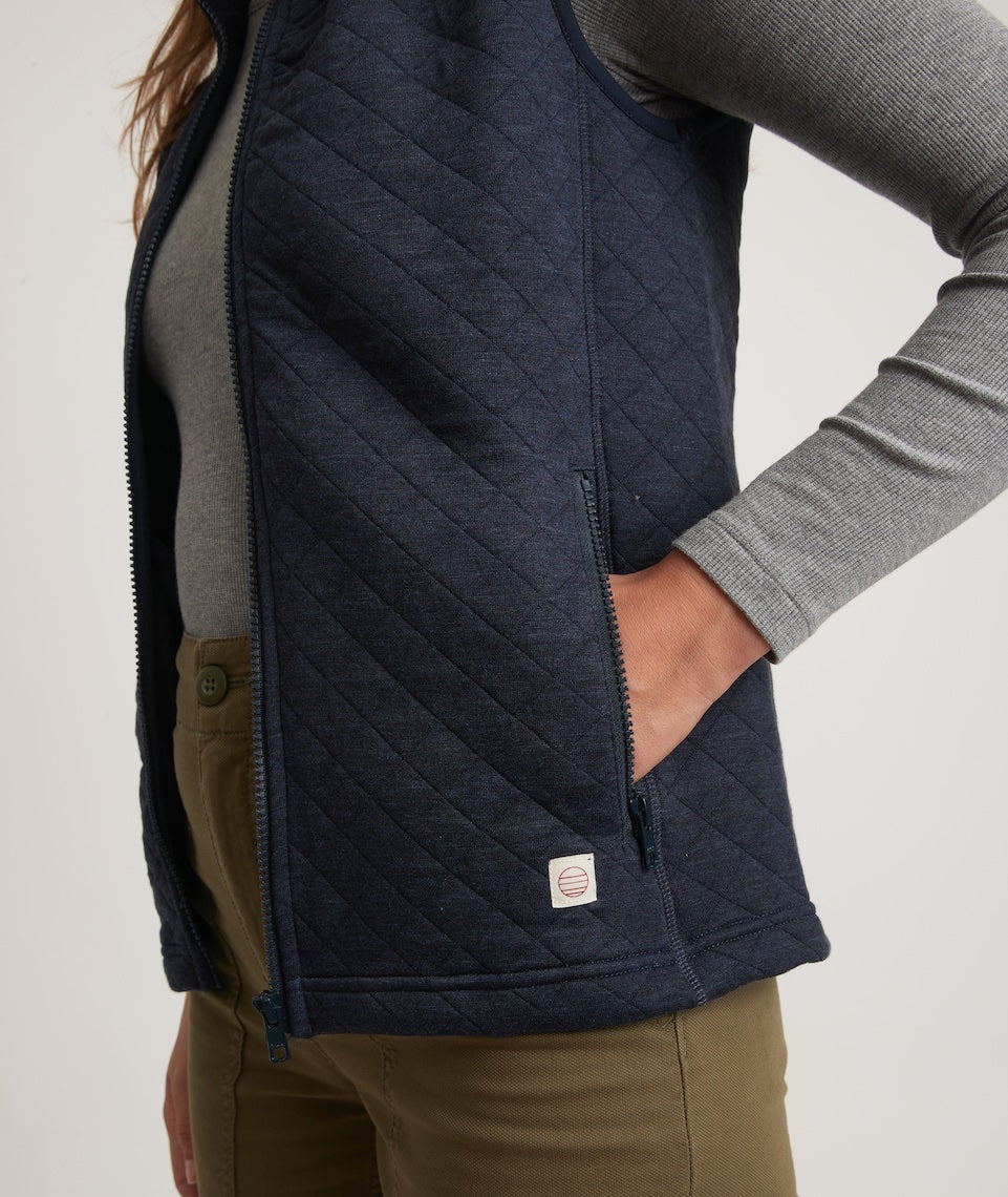 Women's Corbet Full Zip Vest Navy