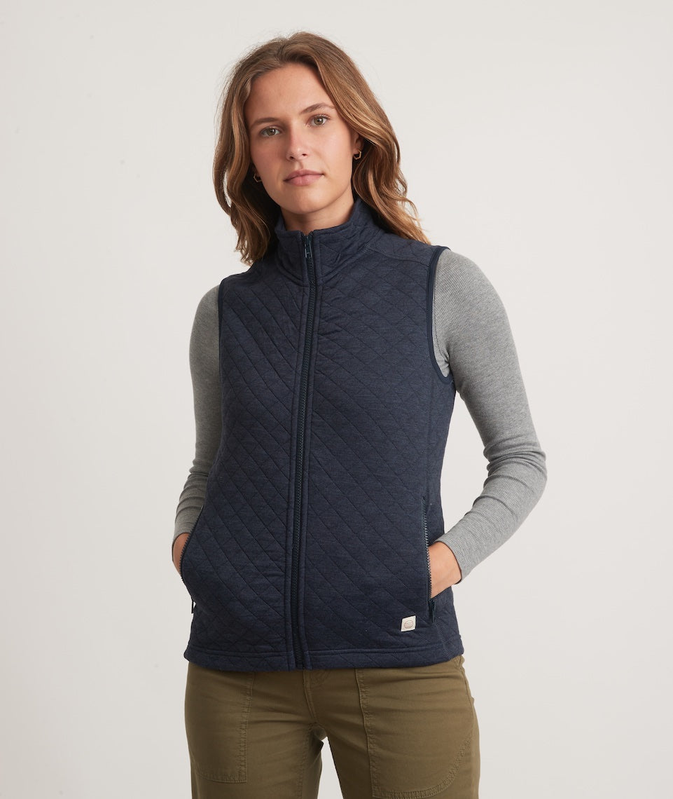 Women's Corbet Full Zip Vest Navy