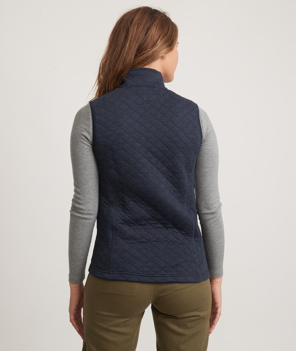 Women's Corbet Full Zip Vest Navy