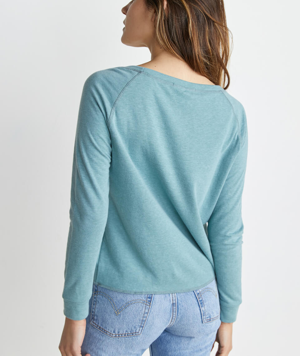 Double Knit Raglan Surf Green