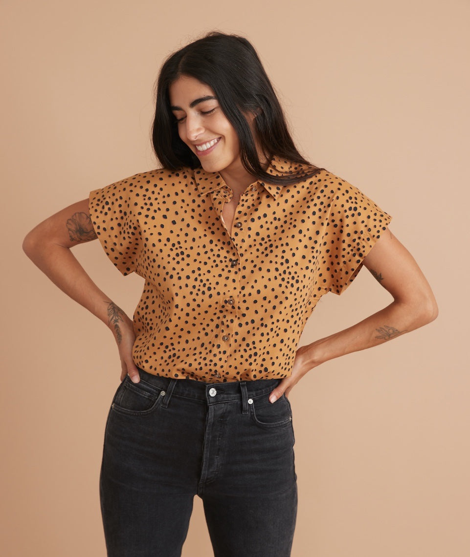 Dana Shirt Abstract Cheetah Print