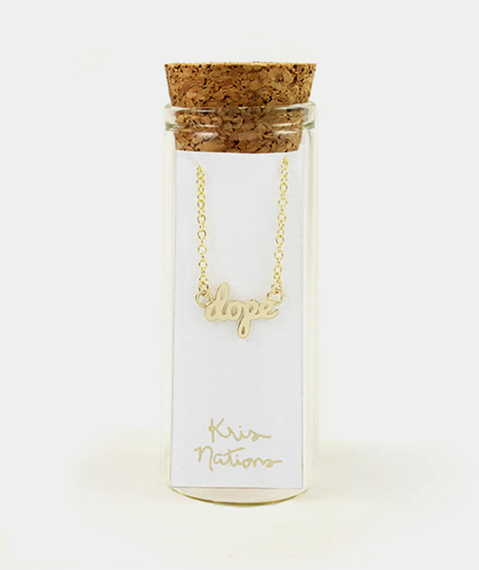 Kris Nations Dope Script Necklace