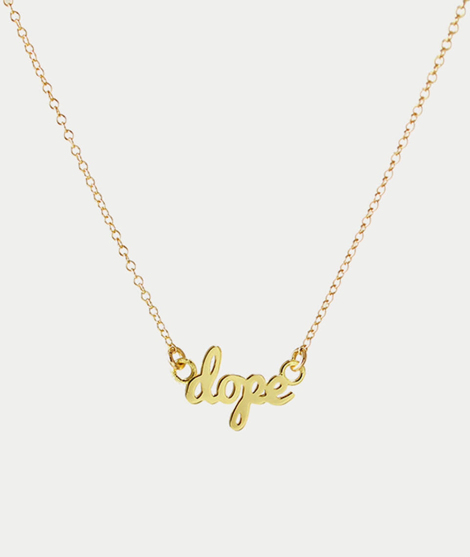 Kris Nations Dope Script Necklace