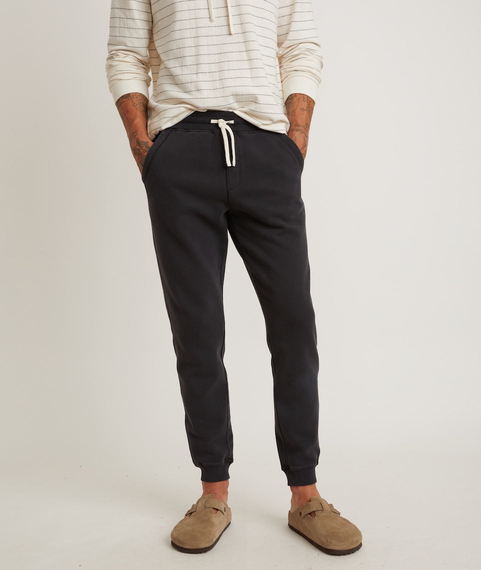 Fleece Jogger Sweatpants Dyed in Phantom Marine – Layer Garment