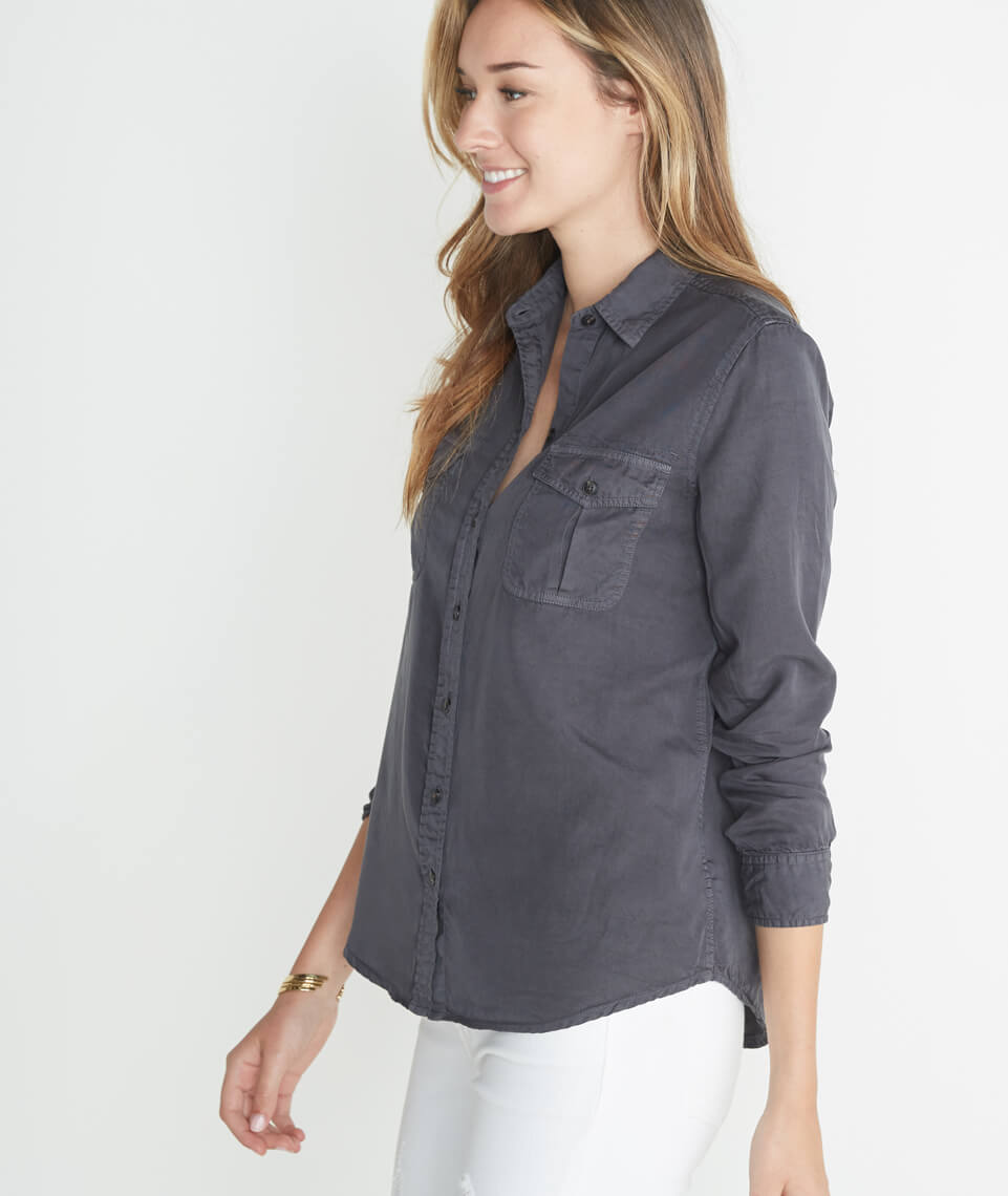 Hadley Button Down Charcoal