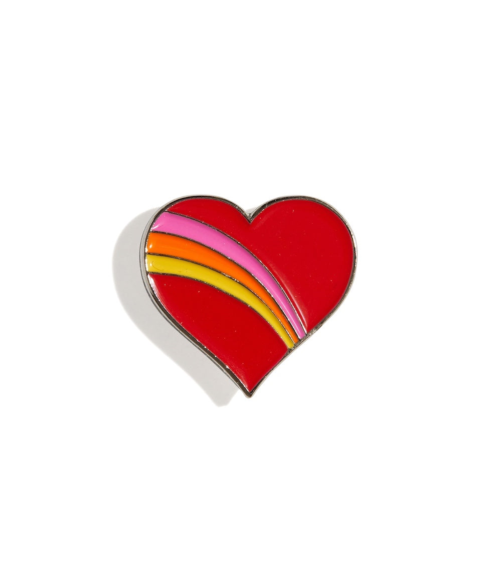 Heart Stripe Pin