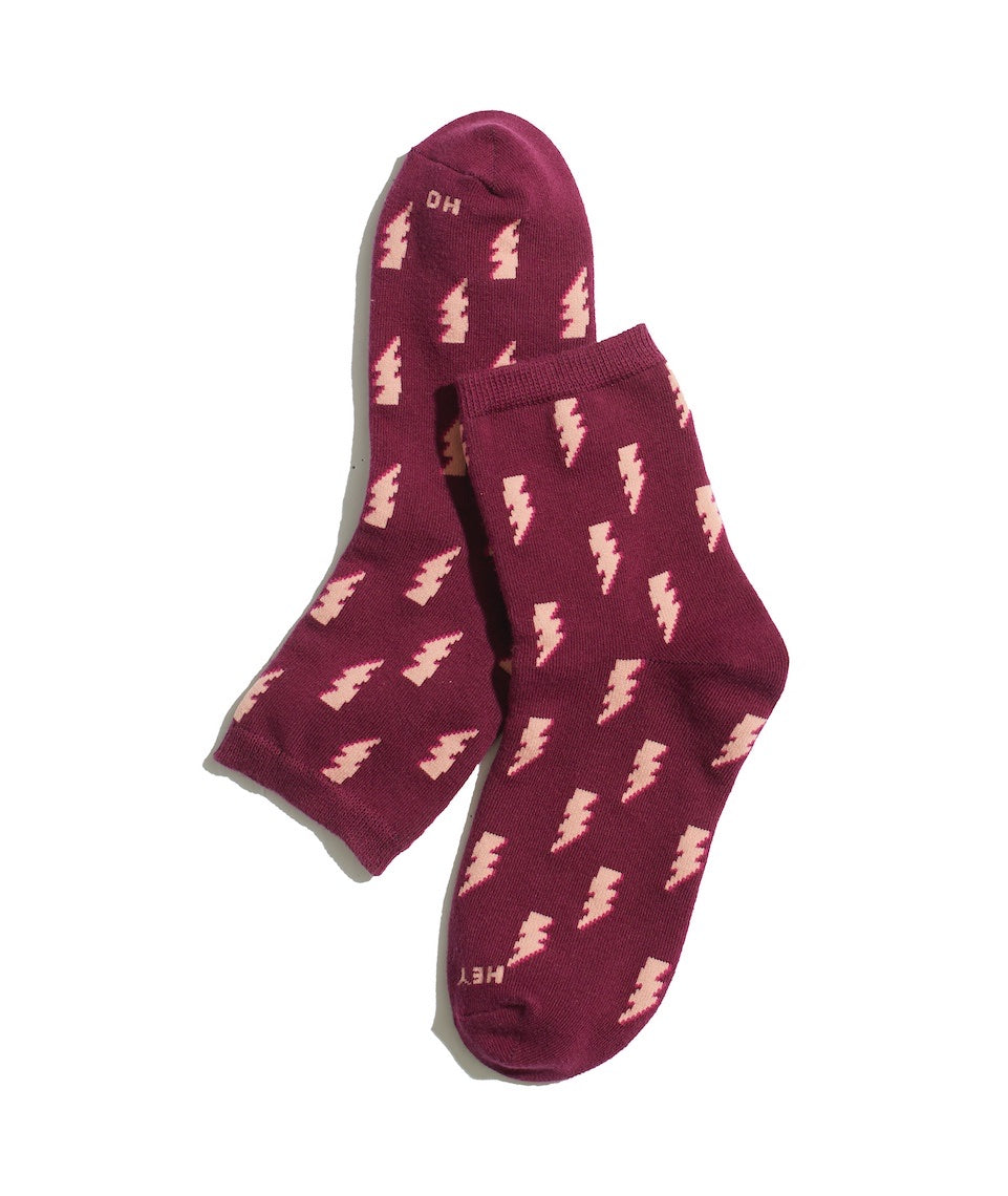 Hi-Ankle Sock in Bolt Print