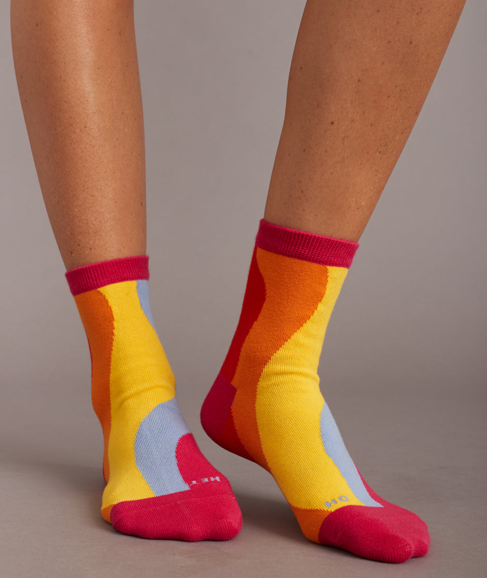 Hi-Ankle Sock in Warm Swirl