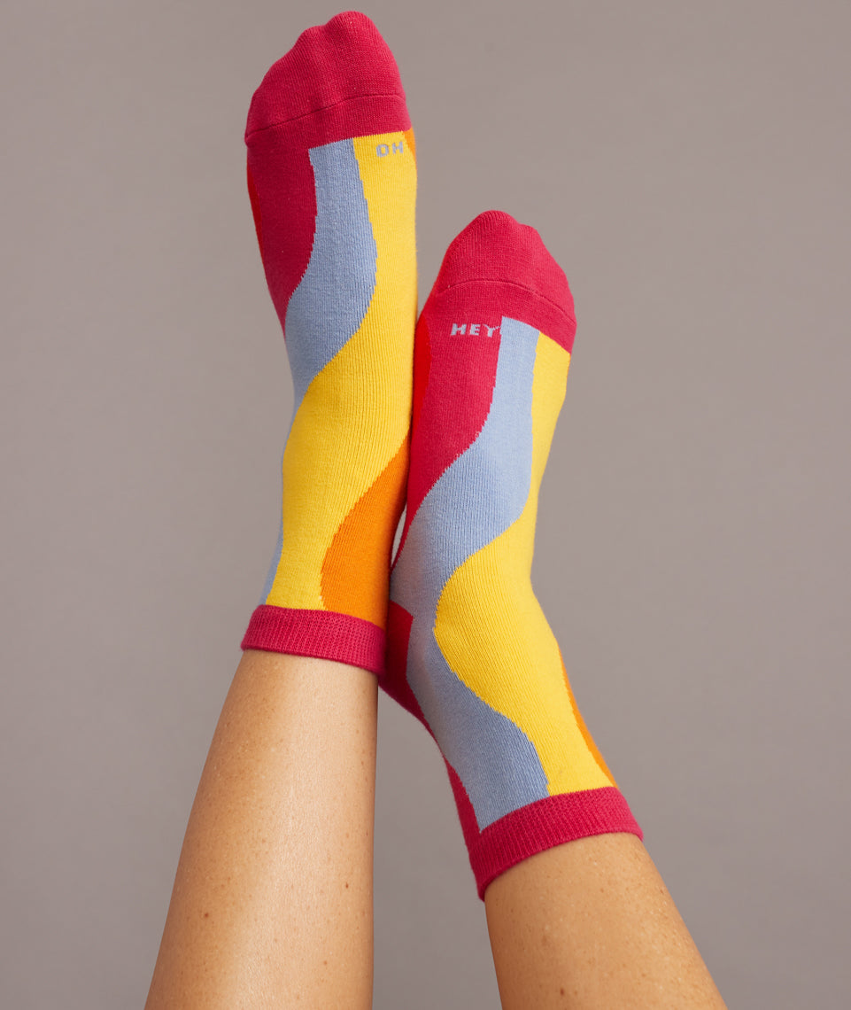 Hi-Ankle Sock in Warm Swirl