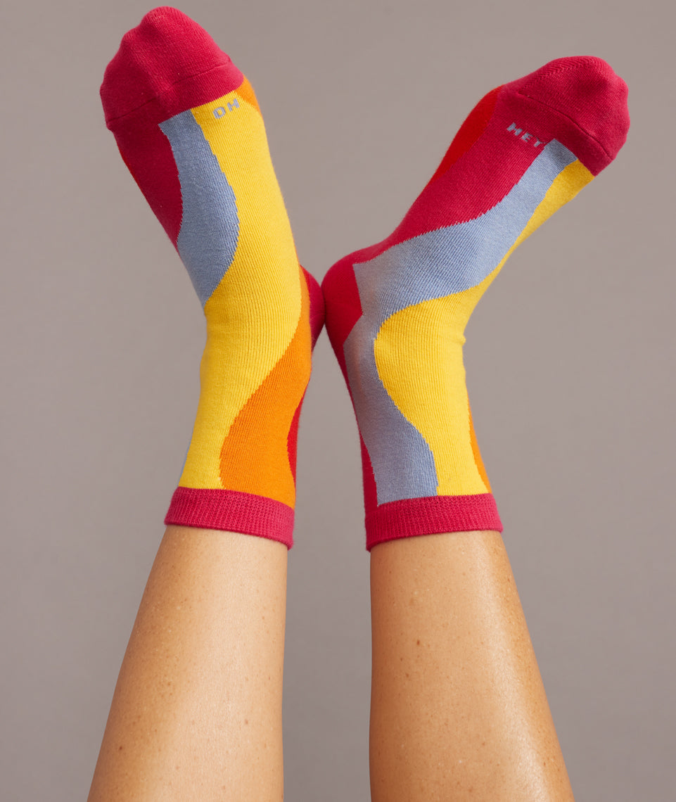 Hi-Ankle Sock in Warm Swirl