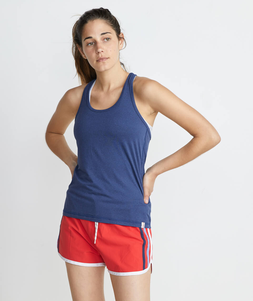 Steffi Racerback Tank Navy